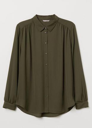 Новая женская блуза h&m цвета хаки, размер xl1 фото