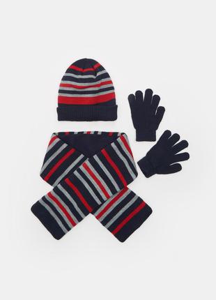 Набор шапка шарф перчатки комплект шапочка шарфик рукавички sinsay
