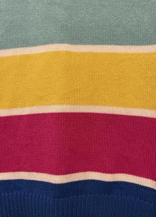 Дуже красивий і стильний брендовий светр в різнокольорову смужку.5 фото