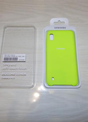 Чехол silicone cover для samsung galaxy a10 лайм