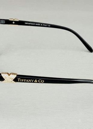 Tiffany & co очки женские имиджевые оправа для очков черная с золотом3 фото