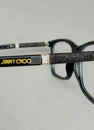 Jimmy choo очки женские имиджевые оправа для очков черная с золотистыми вставками8 фото