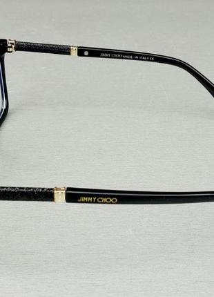 Jimmy choo очки женские имиджевые оправа для очков черная с золотистыми вставками3 фото