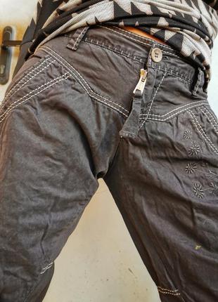 Льняные джинсы укороченные бриджи лен шорты marithe francois girbaud средняя посадка5 фото