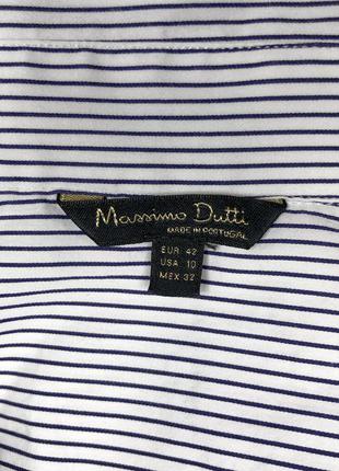 Massimo dutti бело-голубая рубкашка в полоску 423 фото