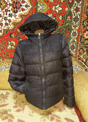 Красива стильна куртка пуховик з мереживом miss sexy, італія