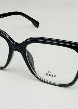 Окуляри fendi жіночі іміджеві оправа для окулярів чорна з золотим логотипом