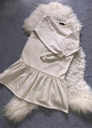 Сукня-світшот манжети утеплений фліс волан рюшу спортивне2 фото