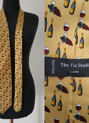 The tie studio london галстук 100% шелк красное вино/сомелье/виноград