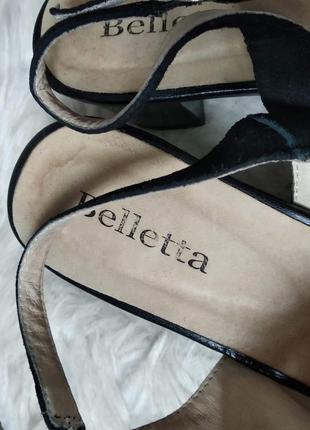 Босоніжки жіночі belletta чорні замшеві6 фото
