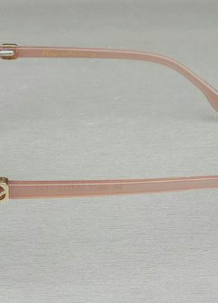 Fendi очки женские имиджевые оправа для очков пудровая бежево розовая3 фото