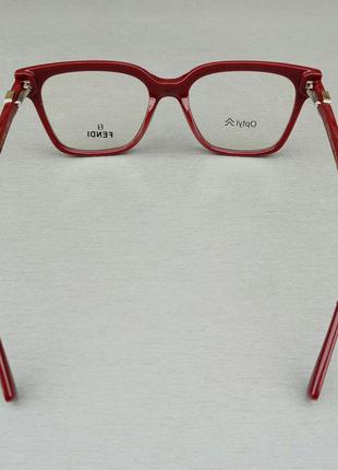 Очки в стиле fendi женские имиджевые оправа для очков бордовая5 фото