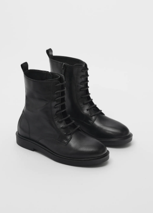 Кожаные ботинки zara