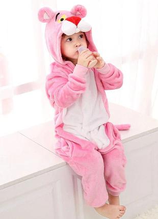 Кігурумі піжама цілісна дитяча рожева пантера піжамка для дівчаток1 фото