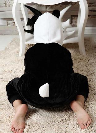Кигуруми піжама цілісна дитяча сумна панда аніме піжамка плюшева тепла4 фото