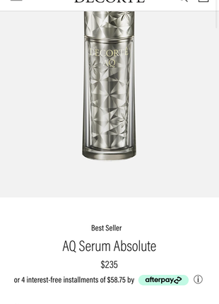 Люкс! антивозрастная укрепляющая лифтинг сыворотка decorte aq serum absolute firming & lift contour2 фото