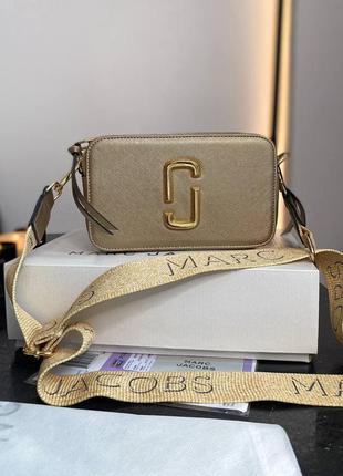 Marc jacobs snapshot gold женская сумка марк якобс золотая3 фото