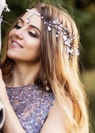 Плетена гілочка з бісеру на волосся