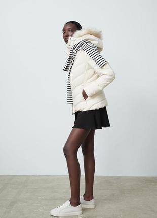 Шикарна стьобана тепла куртка пуховик zara