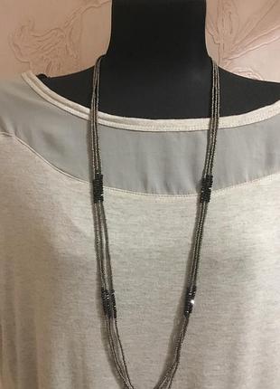 Ожерелье колье бисер бусины сваровски 3