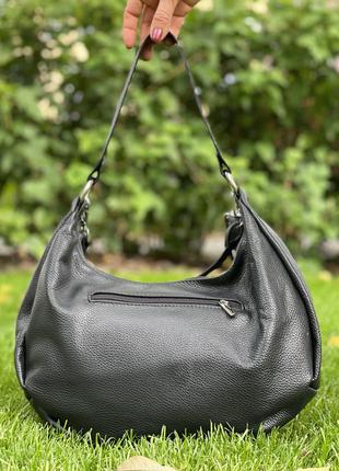 Шкіряна чорна сумка на плече lorita, італія, кольори в асортименті7 фото