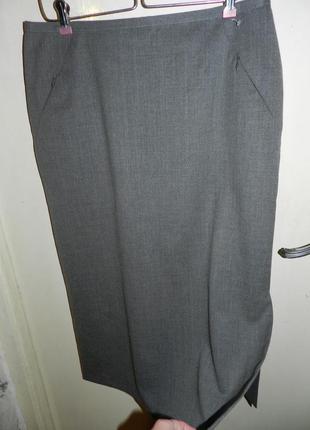 Шикарная,шерстяная 59%,стрейч,офисная юбка-карандаш с карманами,westerlind6 фото
