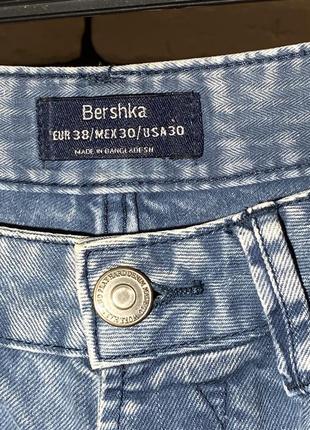 Голубые, джинсовые шорты bershka3 фото