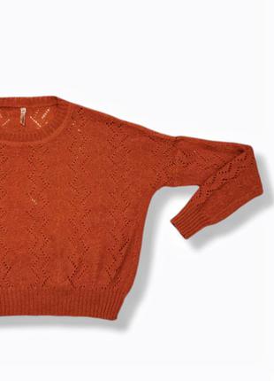 Мохеровый джемпер шерстяной свитер вязаный ажурный sweewe мохер шерсть оверсайз1 фото