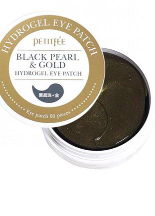 Гидрогелевые патчи с золотом и черным жемчугом petitfee black pearl & gold hydrogel eye patch2 фото