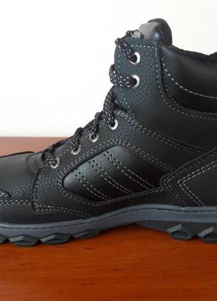 Ботинки мужские зимние черные - черевики чоловічі зимові чорні4 фото