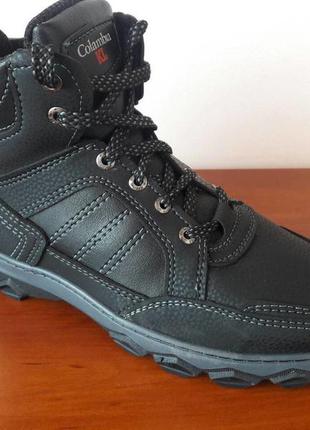 Ботинки мужские зимние черные - черевики чоловічі зимові чорні2 фото