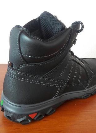 Ботинки мужские зимние черные - черевики чоловічі зимові чорні3 фото