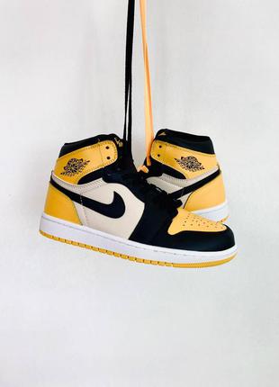 Кроссовки 
nike air jordan 1 yellow toe9 фото