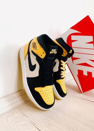 Кроссовки 
nike air jordan 1 yellow toe8 фото