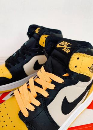 Кроссовки 
nike air jordan 1 yellow toe6 фото