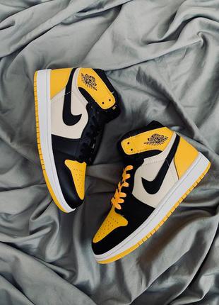 Кроссовки 
nike air jordan 1 yellow toe3 фото