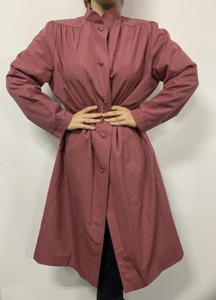 Винтажный розовый плащ пальто