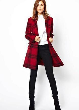 Пальто в клетку karen millen.
