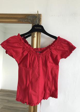 Красный корсет майка с косточками шнуровкой открытые плечи в стиле винтаж u17