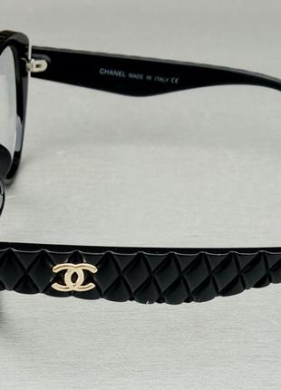 Очки в стиле chanel  имиджевые женские оправа для очков черная с золотым логотипом4 фото