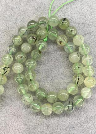 Намистини на нитці натуральний камінь пренит