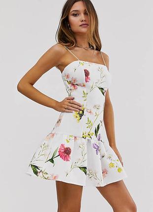 Шикарное платье в ботанический принт asos design!3 фото