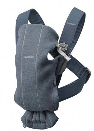 Кенгуру-переноска babybjorn mini 3d jersey light grey