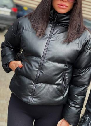Женская курточка кожзам3 фото