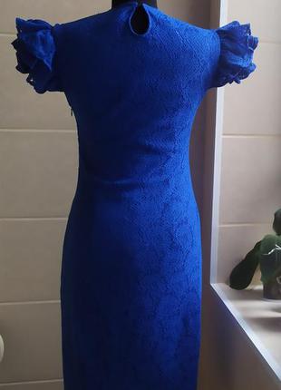 Атлас и кружево, стильное платье 2-в-1 рукава крылишки5 фото