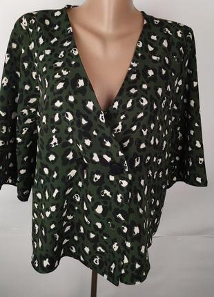 Блуза коротка сорочка в леопардовий принт zara mango primark2 фото