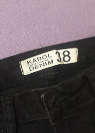 Распродаю гардероб! джинсы черные стрейчевые с бахромой karol4 фото