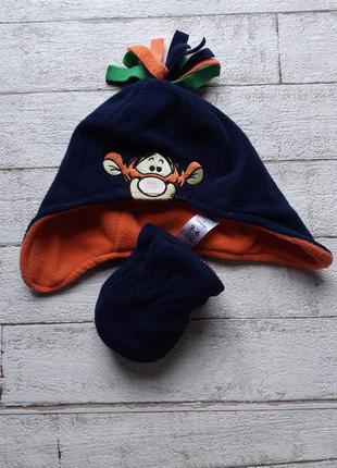 Набір tigger george рукавиці шапка 3-6 міс. фліс демисезон без цінника