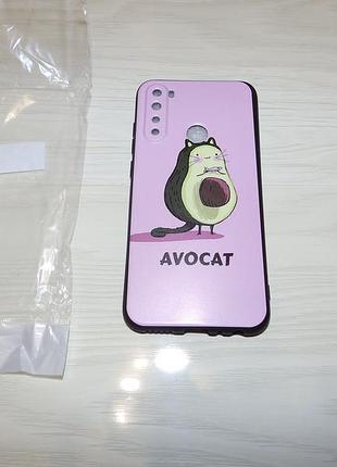 Чехол avocat xiaomi redmi note 8 с микрофиброй и защитой камеры