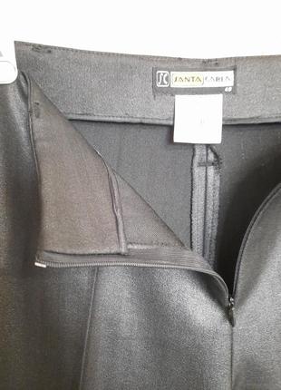 Класичні чорні, сріблясті широкі штани кльош від стегна палаццо4 фото